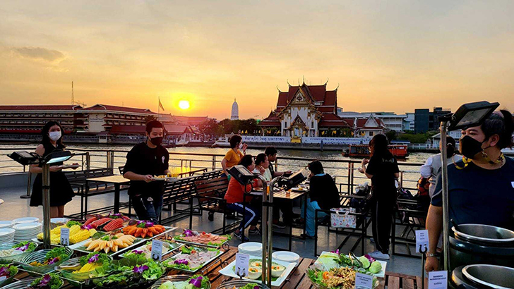 バンコクのディナークルーズ White Orchid River Cruise